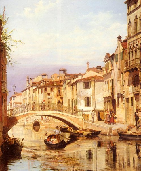 A Gondola On A Venetian Backwater Canal