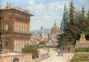 Two Views Of Venice La Piazzetta In Front Of The Doge's Palace